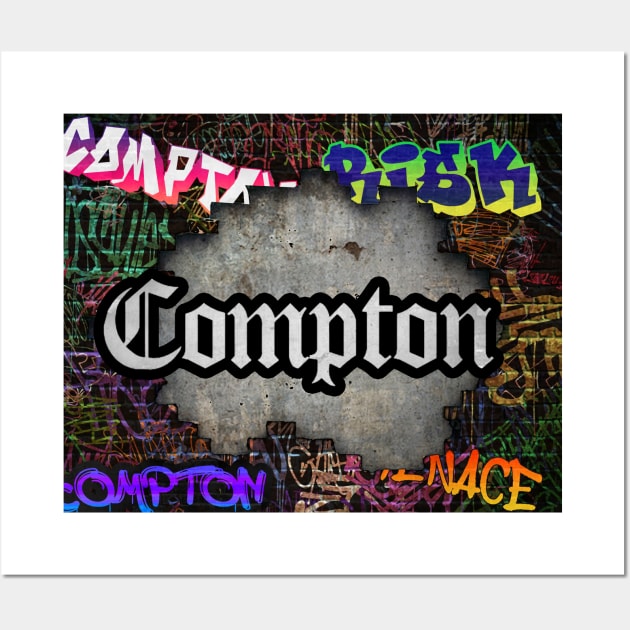 Compton Logo Wall Art by NatTheDesigner